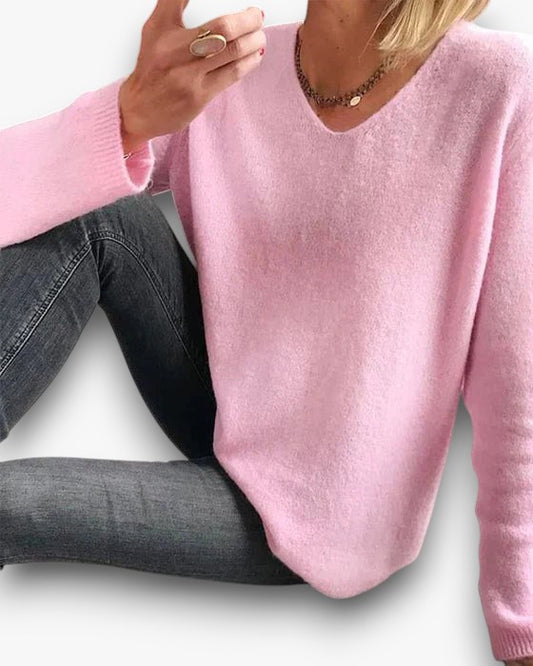 Amira | Weicher Pullover mit V-Ausschnitt für Damen