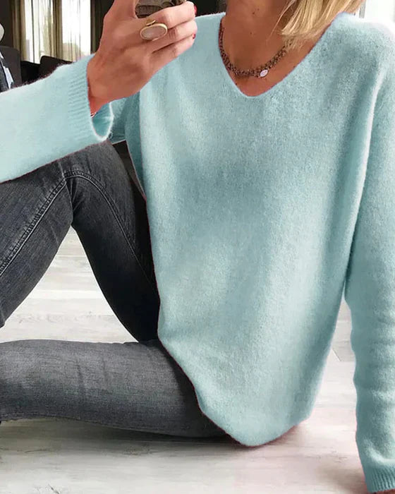 Amira | Weicher Pullover mit V-Ausschnitt für Damen